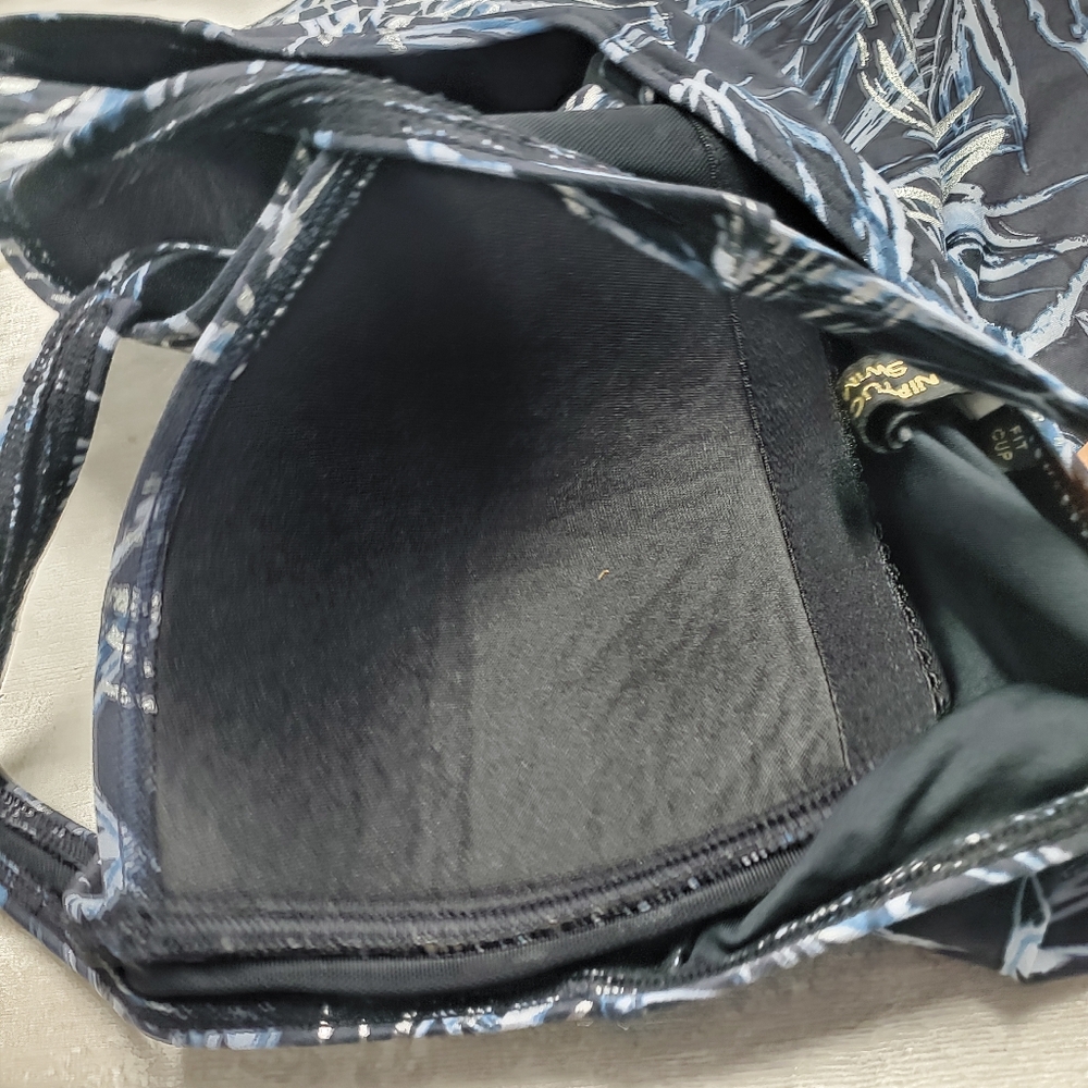 Nip Tuck Palm Foil Twist Front One Piece Swimsuit… - image 7